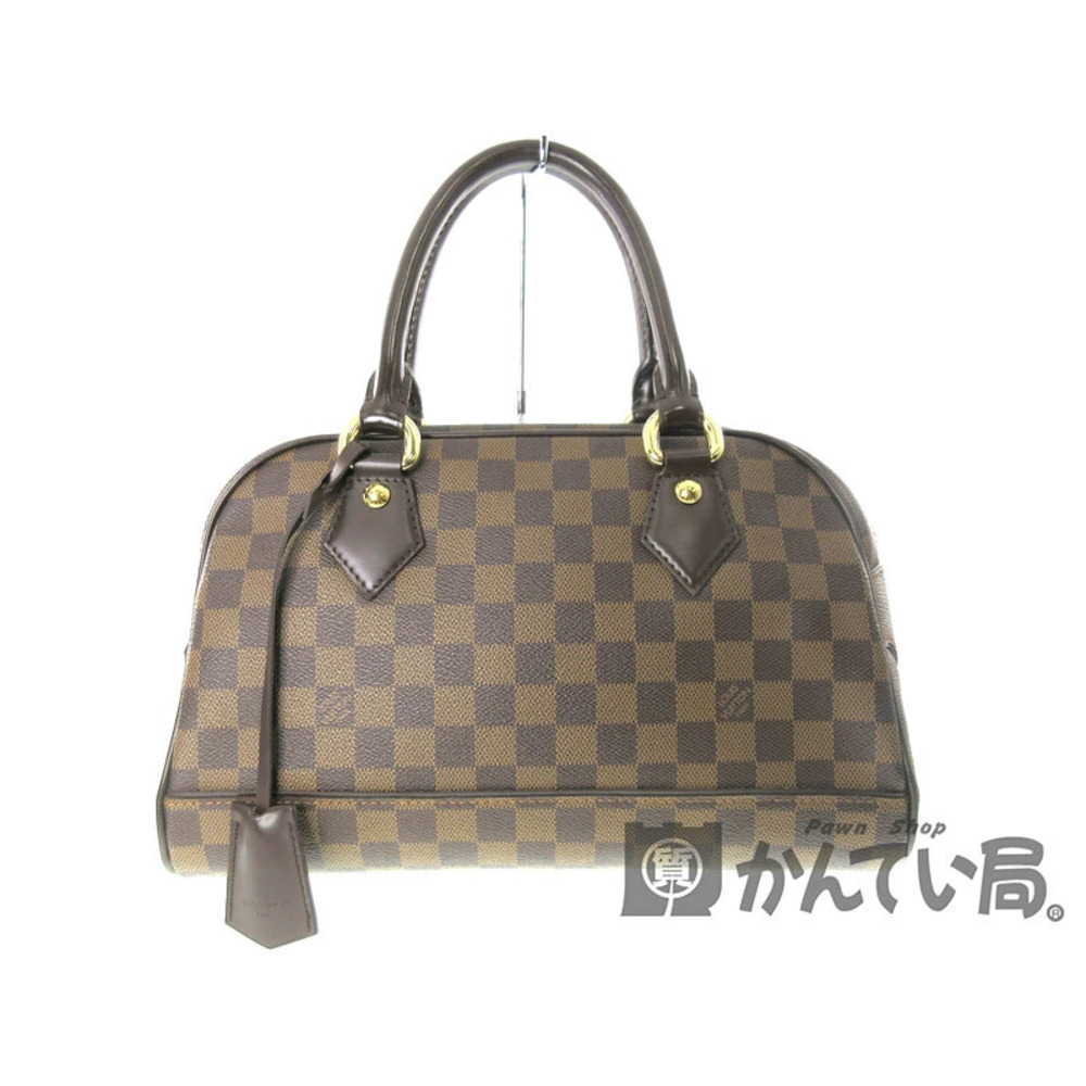 LOUIS VUITTON Duomo Handbag Tote Bag Damier Canvas Ebene Brown